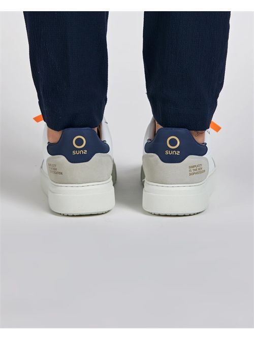 scarpe uomo bianche blu SUNS | SSS41004U/DARK BLU